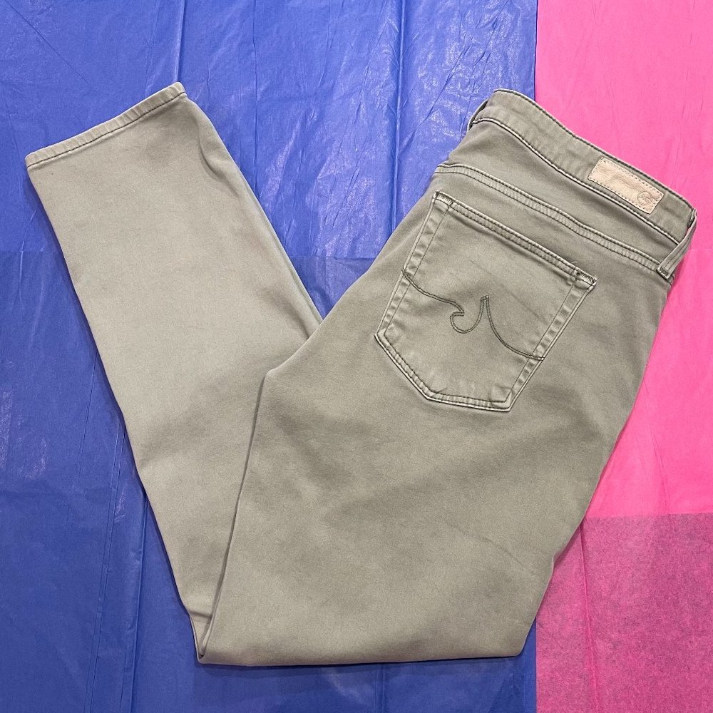 ag mid rise cigarette crop (prima crop) jeans size 29 green